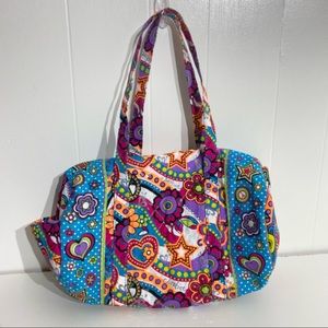 Justice Girl’s Duffel Bag/Travel Gym/Dance  BOHO FLOWER PEACE HIPPIE BRIGHT